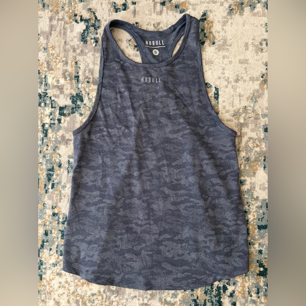 NOBULL Navy Camo Racerback Training Tank
